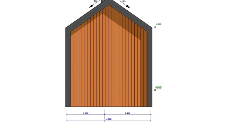Мини БарнХаус 4,4х8,9-49 м²
