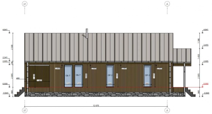 Элегантный загородный дом в слите Барн Хаус 7,0х10,0-70 м²