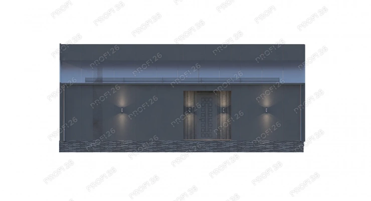 Дом с разноуровневой крышей 9,5x7,2-59м2