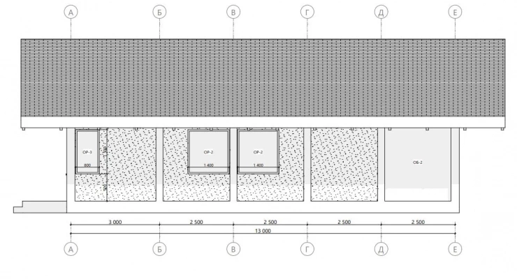 Одноэтажный дом Фахверк 10,0х13,0-130 м²
